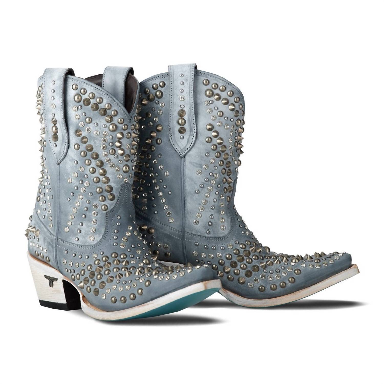 New Lane Women's Dolly Bootie In Washed Denim